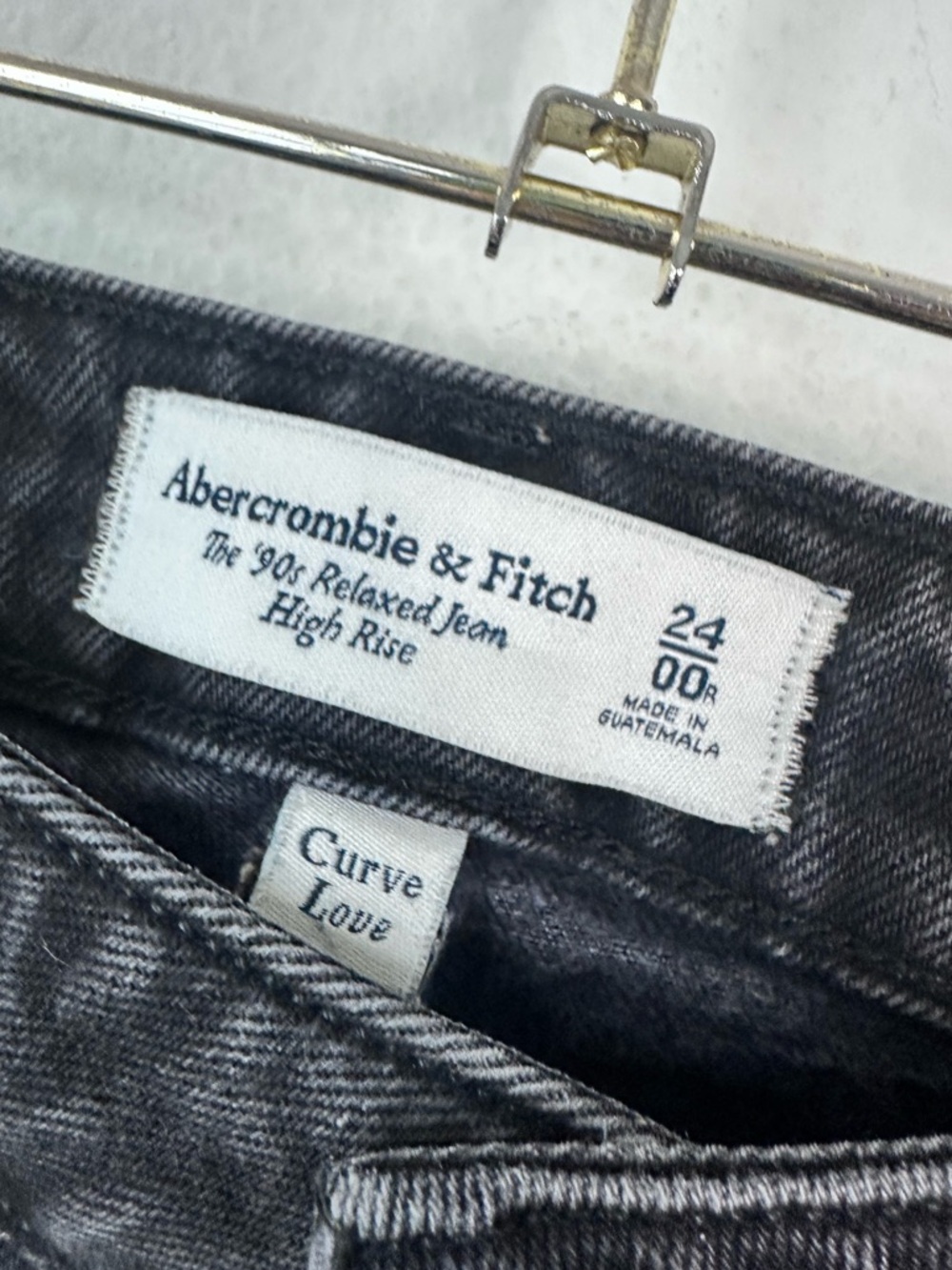 Abercrombie & Fitch The 90s Relaxed Jean High Rise Size 00 Curve Love - Picture 3 of 4